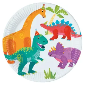 Dinoszaurusz Party papírtányér 8 db-os 23 cm FSC