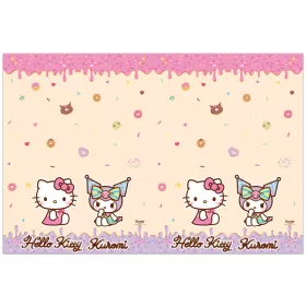 Hello Kitty Kuromi műanyag asztalterítő 120x180 cm