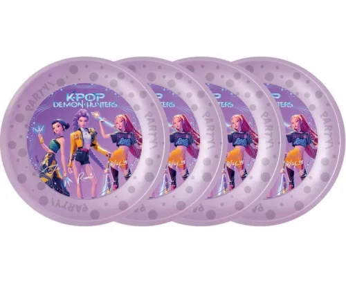 K-pop Démonvadászok Honmoon micro prémium műanyag lapostányér 4 db-os szett 21 cm