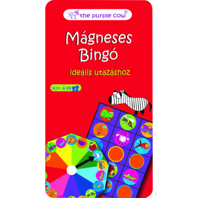 Állat bingó mágneses társasjáték Purple Cow