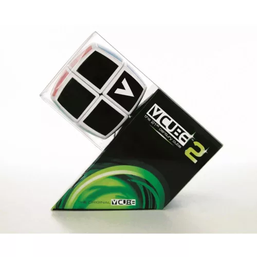 V-CUBE 2x2 versenykocka, fehér, lekerekített, matrica nélküli