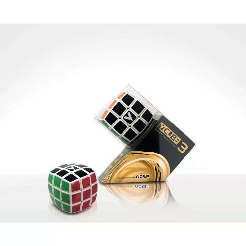 V-CUBE 3x3 versenykocka-fehér alapszín, lekerekített forma (matrica nélküli)