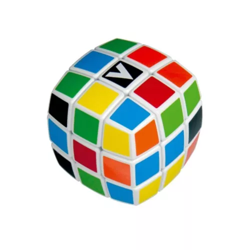 V-CUBE 3x3 versenykocka-fehér alapszín, lekerekített forma (matrica nélküli)