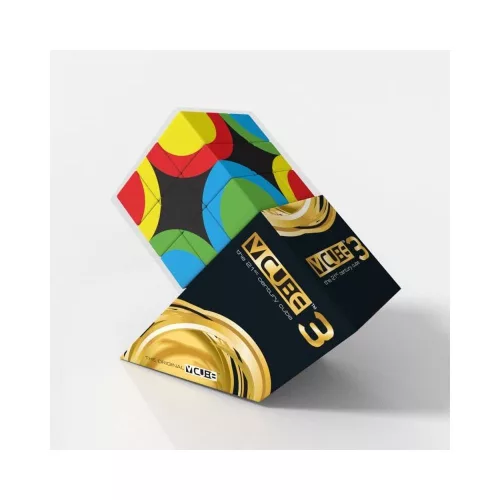 V-Cube 3x3 versenykocka-egyenes forma, Körök minta (matrica nélküli)
