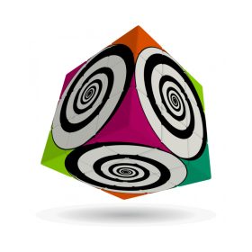   V-Cube 3x3 versenykocka-egyenes forma, Funky Spirál minta (matrica nélküli)