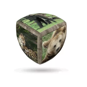   V-Cube 2x2 versenykocka-lekerekített forma, Vadállatok minta (matrica nélküli)