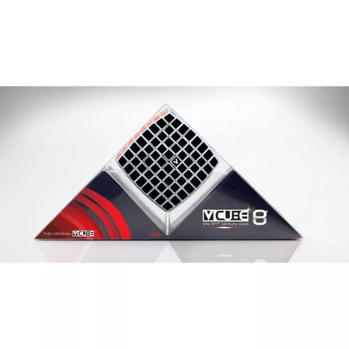 V-CUBE 8x8 versenykocka-fehér alapszín, lekerekített forma