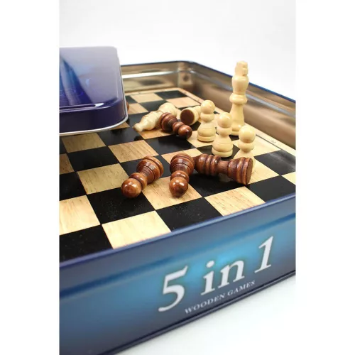 5 in 1 játékszett, fém dobozban