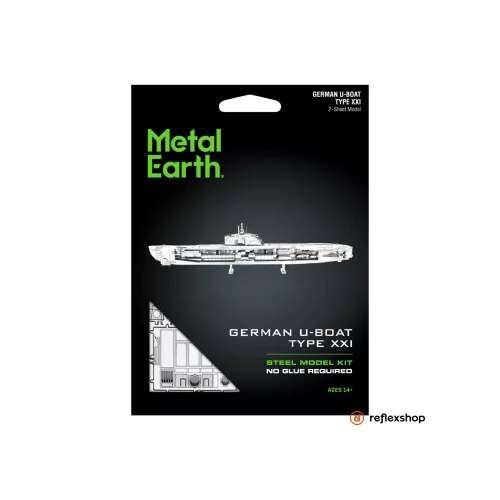Metal Earth Német U-Boat XXI hajó - lézervágott acél makettező szett