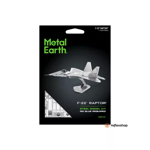 Metal Earth Lockheed Martin F-22 Raptor repülőgép - lézervágott acél makettező szett