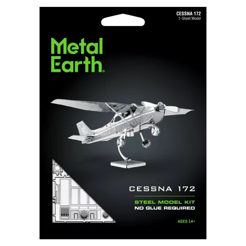 Metal Earth Cessna 172 Skyhawk repülőgép - lézervágott acél makettező szett