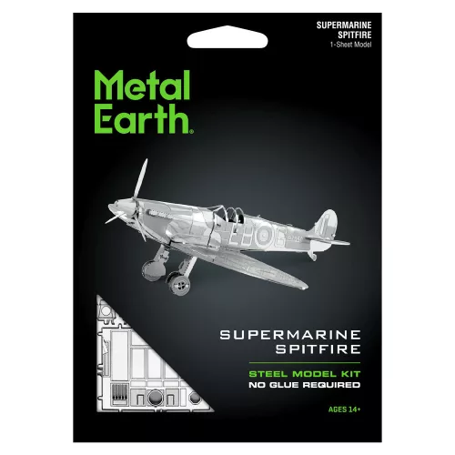 Metal Earth Supermarine Spitfire vadászrepülőgép - lézervágott acél makettező szett