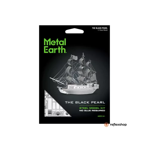 Metal Earth Fekete Gyöngy vitorlás hajó - lézervágott acél makettező szett