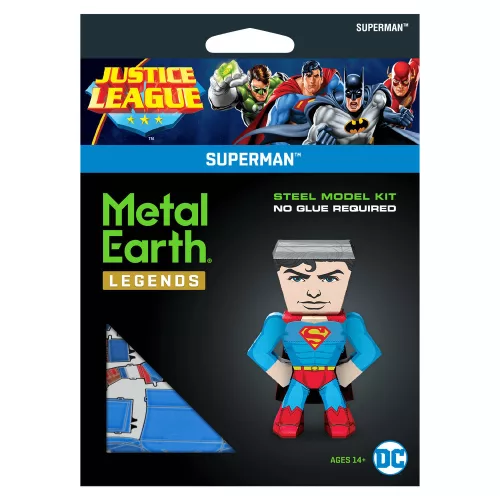 Metal Earth DC Igazság Ligája - Superman mini modell - lézervágott acél makettező szett