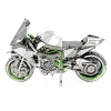 Metal Earth ICONX Kawasaki Ninja H2R (ezüst/zöld) - lézervágott acél makettező szett