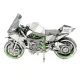 Metal Earth ICONX Kawasaki Ninja H2R (ezüst/zöld) - lézervágott acél makettező szett
