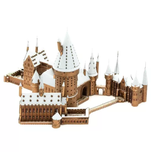 Metal Earth ICONX Harry Potter Roxfort a hóban - nagyméretű lézervágott acél makettező szett