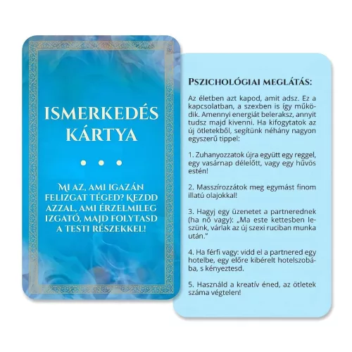 Érzékek Játéka felnőtt társasjáték