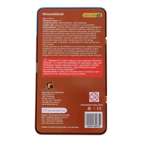 Kincsvadászat mágneses társasjáték