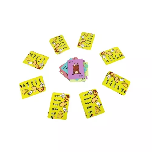 Cica, pizza, taco, gida, sajt társasjáték