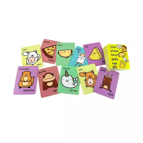 Cica, pizza, taco, gida, sajt társasjáték