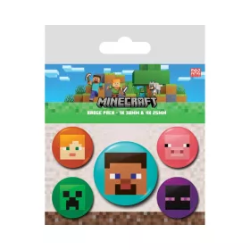 Pyramid MINECRAFT (FACES) kitűző szett