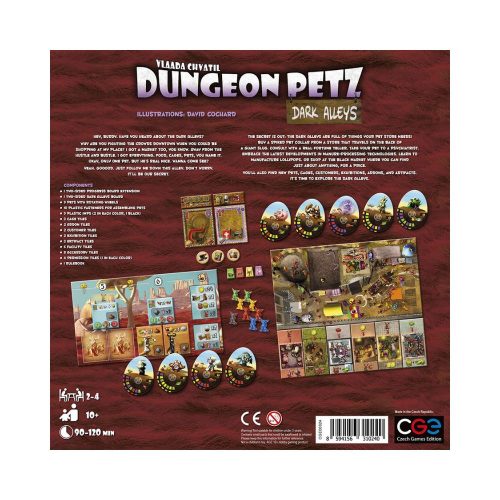 Czech Games Dungeon Petz: Dark Alleys kiegészítő, angol nyelvű