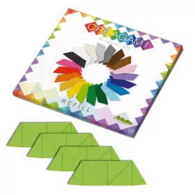   Creagami utántöltő , 3D origami készlethez, világos zöld