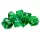 Chessex: Translucent Polyhedral - zöld és fehér dobókocka készlet