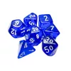 Chessex: Translucent Polyhedral - kék és fehér dobókocka készlet