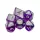 Chessex: Translucent Polyhedral - lila és fehér dobókocka készlet