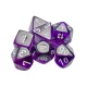 Chessex: Translucent Polyhedral - lila és fehér dobókocka készlet