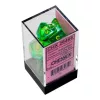 Chessex: Gemini Polyhedral Translucent - kékeszöld és sárga dobókocka készlet