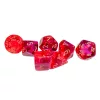 Chessex: Gemini Polyhedral Translucent - vöröseslila és arany dobókocka készlet