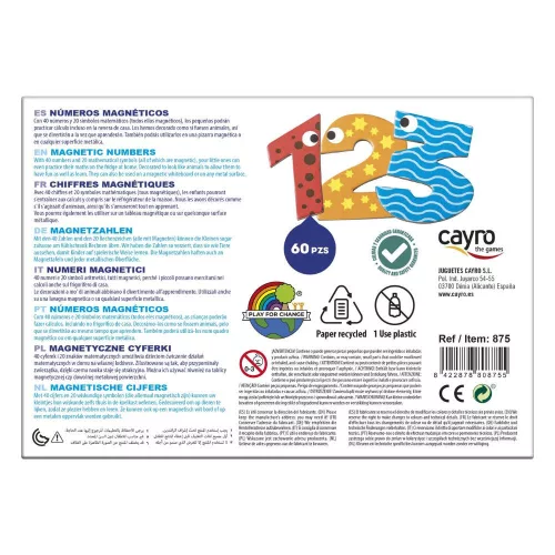 Mágneses számok (60 db-os)