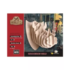 Gepetto's Workshop - Rinocéroszfej- 3D fapuzzle
