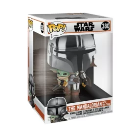   Funko POP! Jumbo: Star Wars - The Mandalorian - Mandalorian (chrome) figura #380