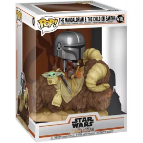   Funko POP! Deluxe: The Mandalorian - Mando on Bantha with Child figura