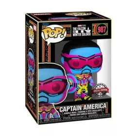   Funko POP! Marvel: The Falcon and The Winter Soldier - Captain America (Blacklight) figura #987
