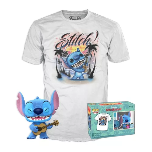 Funko POP! & Tee: Lilo & Stitch - Ukelele Stitch figura és póló (Xl)