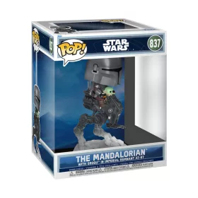  Funko POP! Ride: Star Wars - The Mandalorian with Grogu in AT-RT #837