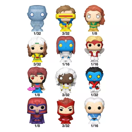 Funko Bitty POP! Singles X-Men minifigurák – 32 db-os PDQ display (meglepetésfigura)