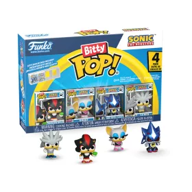   Funko Pop! Bitty Sonic the Hedgehog 4 db-os minifigura szett – Shadow (Emeralddal), Rouge, Neo Metal Sonic, Silver