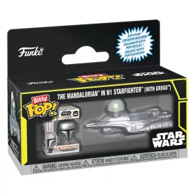   Bitty POP! Rides Star Wars – N1 Starfighter jármű The Mandalorian figurával (Grogu)