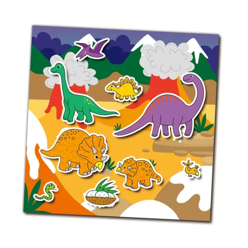 Galt Dinosaurs(Dinoszauruszok) újrafelhasználható matricás könyv