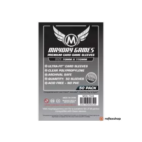   Mayday Games Prémium Magnum Silver kártyavédő: 70 x 110 mm "Elveszett városok" társasjátékhoz (50 db-os csomag)