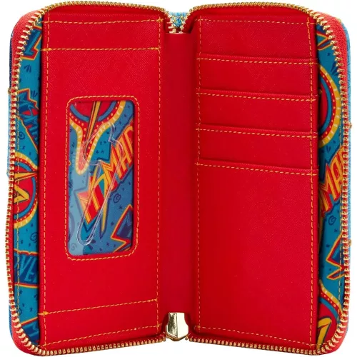 Loungefly Marvel: Ms. Marvel logo körbe cipzáras pénztárca