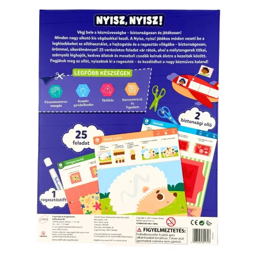 Skillmatics Nyisz, nyisz! – biztonsági ollós kreatív készlet 25 feladattal