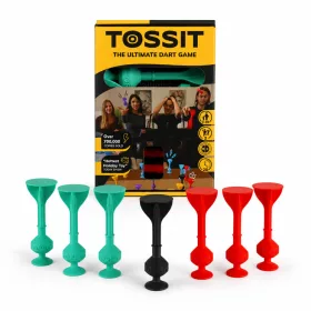   Tossit Starter Pack – Piros, Türkiz | Szilikon Tapadókorongos Darts Játék 2 Főre | 7 Játékmód