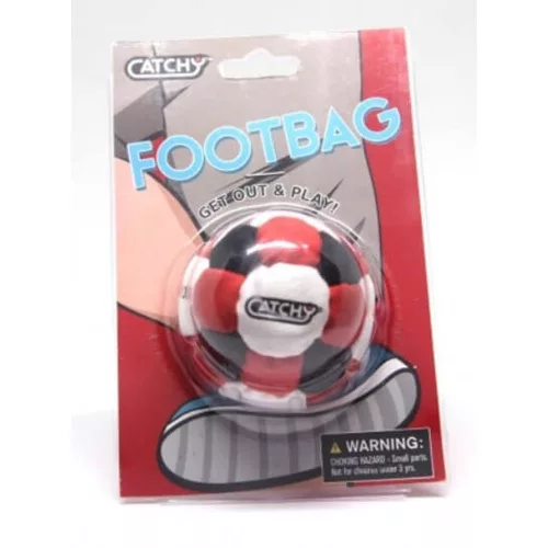 YoYoFactory Catchy Footbag, 26 paneles, homokkal töltött - piros/fekete